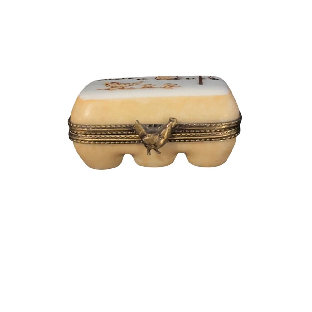 Vintage & Rare Limoges France Trinket Box - Boite a' Ouefs - Picture 4 of 6